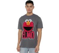 Sesame Street Elmo Smile Unisex T Shirt, Charcoal, Small