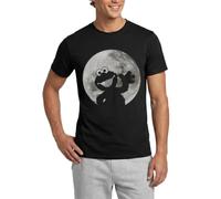 Sesame Street Elmo Under the Full Moon Men's T-Shirt Black