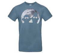 Sesame Street Ernie and Bert in the Moonlight Shadow Men's T-Shirt 100% Cotton Moonnight Sesame Street, Blue (stone blue), M