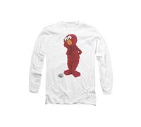 Sesame Street Existential Elmo Long Sleeve T-Shirt, White Sesame Street White XXL