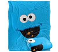 Sesame Street Face Cookie Monster Blanket Multicoloured (One Size)