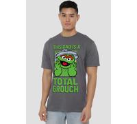 Sesame Street Father'S Day Total Grouch Dad T-Shirt, Charcoal in Grey | Size: Small Sesame Street Grey S
