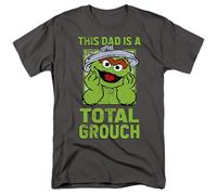 Sesame Street Father's Day Total Grouch Dad Unisex T Shirt, Charcoal, 3XL