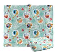 Sesame Street Festive Heads Pattern Silky Touch Super Soft Throw Blanket 152 X 127 cm in White Sesame Street White 152 X 127 cm