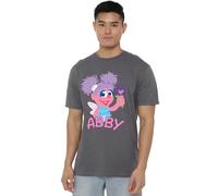 Sesame Street Flat Abby Unisex T Shirt, Charcoal, Large