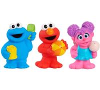 Sesame Street Floating Fun Friends 3-Piece Set Water Squirters Bath and Pool Toys, Officially Licensed Kids Toys for Ages 2 Up by Just Play