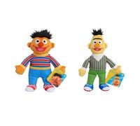 Sesame Street Friends Bert and Ernie 8-inch 2-Piece Sustainable Plush Stuffed Animals Set, Officially Licensed Kids Toys for Ages 18 Month, Gifts and Presents by Just Play