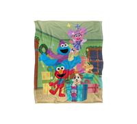 Sesame Street Furry Friends Forever Elmo Abby Cookie Monster Presents Silky Touch Super Soft Throw Blanket 152 X 127 cm Sesame Street White One Size