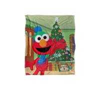 Sesame Street Furry Friends Forever Elmo Christmas Tree Silky Touch Super Soft Throw Blanket 152 X 127 cm Sesame Street White One Size