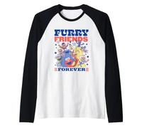 Sesame Street Furry Friends Forever Group Raglan Baseball Tee
