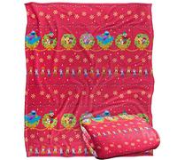 Sesame Street Furry Friends Forever Wreath Pattern Silky Touch Super Soft Throw Blanket 152 X 127 cm