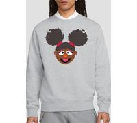 Sesame Street Gabrielle Face Sweatshirt, Athletic Heather in Grey | Size: Medium Sesame Street Grey M