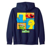 Sesame Street Group Character Boxes Zip Hoodie