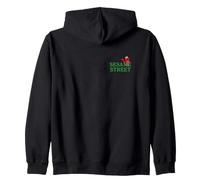 Sesame Street Group Sketch Character Front Back Zip Hoodie