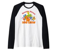 Sesame Street Halloween Boo Crew Trick Treat Scary Retro Fun Raglan Baseball Tee