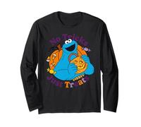 Sesame Street Halloween Cookie Monster Trick Treat Fun Retro Long Sleeve T-Shirt