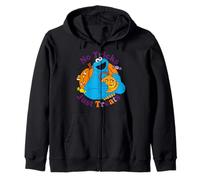 Sesame Street Halloween Cookie Monster Trick Treat Fun Retro Zip Hoodie