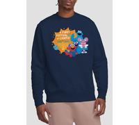 Sesame Street Hanukkah Furry Festival Of Lights Sweatshirt, Navy | Size: Large Sesame Street Navy L