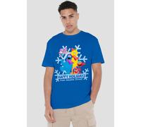Sesame Street Happy Holidays Elmo, Cookie Monster, Abby T Shirt, Royal Sesame Street Royal XL