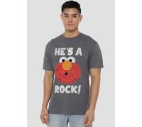 Sesame Street He'S A Rock T Shirt, Charcoal Sesame Street Charcoal XXL