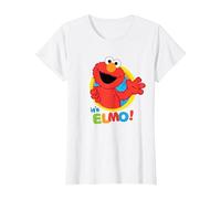 Sesame Street Its Elmo T-Shirt, Women, White, X-Small