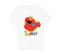 Sesame Street Its Elmo T-Shirt, Women's Plus, White, 1X