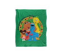Sesame Street Kwanzaa Laughter, Love & Unity Silky Touch Super Soft Throw Blanket in Green | Size: Extra Large Sesame Street Green Extra Large