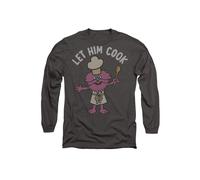 Sesame Street Let Him Cook Long Sleeve T-Shirt, Charcoal Sesame Street Grey S