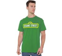 Sesame Street Logo Unisex T Shirt, Kelly Green, XX-Large