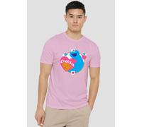 Sesame Street Love Cookies T-Shirt, Pink | Size: Large Sesame Street Pink L
