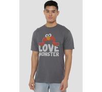 Sesame Street Love Monster T Shirt, Charcoal Sesame Street Grey 4XL