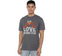 Sesame Street Love Monster Unisex T Shirt, Charcoal, Medium