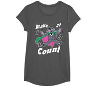 Sesame Street Make It Count T-Shirt, Girls, Asphalt Grey, X-Small