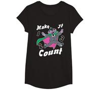 Sesame Street Make It Count T-Shirt, Girls, Black, Large