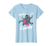 Sesame Street Make It Count T-Shirt, Women, Baby Blue, 3X-Large