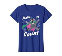 Sesame Street Make It Count T-Shirt, Women, Royal Blue, 3X-Large