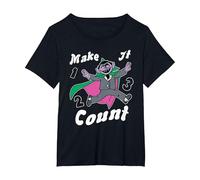 Sesame Street Make It Count T-Shirt, Women's Plus, Black, 4X