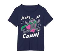 Sesame Street Make It Count T-Shirt, Women's Plus, Navy Blue, 4X