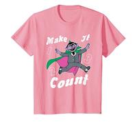 Sesame Street Make It Count T-Shirt, Youth, Pink, Small