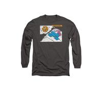 Sesame Street Meanwhile Long Sleeve T-Shirt, Charcoal in Grey | Size: Small Sesame Street Grey S