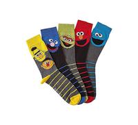 Sesame Street Mens 5Pk Sesame Street Socks