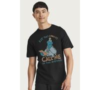 Sesame Street Men's Cookie Monster Doctor Eat Two Cookies T-Shirt in Black | Size: XL Sesame Street Black XL