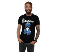 Sesame Street Men's Cookie Monster The Cookiefather T-Shirt XXX-Large Black