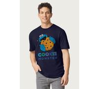 Sesame Street Men's Cookie Monster With Big Cookie T-Shirt in Navy | Size: XL Sesame Street Navy XL
