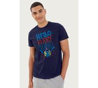 Sesame Street Men's Grover Hello Everybodeee T-Shirt in Navy | Size: Small Sesame Street Navy S