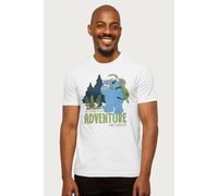 Sesame Street Men's In Search Of Adventure Cookie Monster T-Shirt in White | Size: Large Sesame Street White L