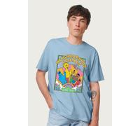 Sesame Street Men's Neighborhood Friends Cookie Monster & Co T-Shirt in Light Blue | Size: XL Sesame Street Light Blue XL