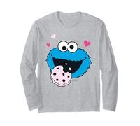 Sesame Street Nostalgic Cookie Monster Retro Hungry Design Long Sleeve T-Shirt