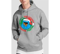 Sesame Street Official Christmas Cookie Tester Hoodie, Athletic Heather Sesame Street Grey L