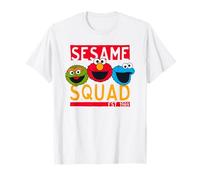 Sesame Street Oscar Elmo Cookie Monster Squad Retro Design T-Shirt